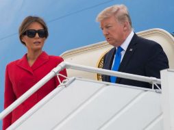 El avión presidencial estadounidense aterrizó a las 8:45 horas en el segundo aeropuerto internacional de la capital francesa. AFP / S. Loeb