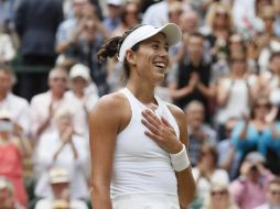 Tras ganar en la ronda de semifinales, Muguruza consigue su la tercera final de Grand Slam en su carrera. AP / K. Wigglesworth