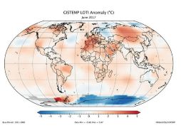 A junio 2017 lo superan, el del año 2016, 2015 y 1998. TWITTER / @NASAClimate