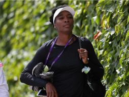 Venus Williams arriba al All England Club para una sesión de práctica. AFP / G. London