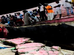 El incidente ocurrió mientras se realizaba el partido entre Stade de Mbour y el Union Sportive Ouakam. AFP / Seyllou