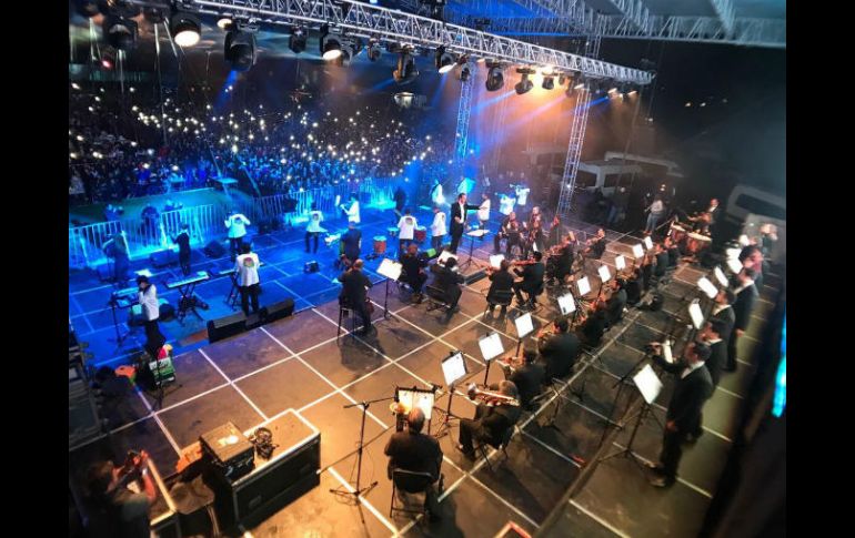 Los Ángeles Azules ofrecieron un concierto en El Carmen Tequexquitla, Tlaxcala. TWITTER / @angelesazulesmx