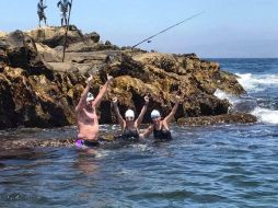 Los mexicanos salieron de la isla de Tarifa y alcanzaron Punta Cires. FACEBOOK / Nora Toledano