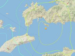 El epicentro se situó a 16.2 kilómetros al este de Kos y a 10.3 kilómetros al sur del puerto turco de Bodrum. ESPECIAL / earthquake.usgs.gov