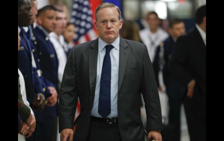 El portavoz de la Casa Blanca, Sean Spicer, dimite de su cargo. AP / ARCHIVO