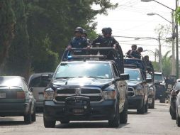 Agentes de seguridad realizan recorridos en la delegación Tláhuac. SUN / L.Cortés