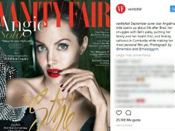 Jolie negó que su estilo de vida haya sido un problema en la relación con Brad Pitt. INSTAGRAM / vanityfair