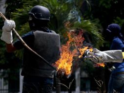 La votación de este domingo en Venezuela ha estado marcada por las protestas callejeras contra la elección. EFE / P. Giorgio