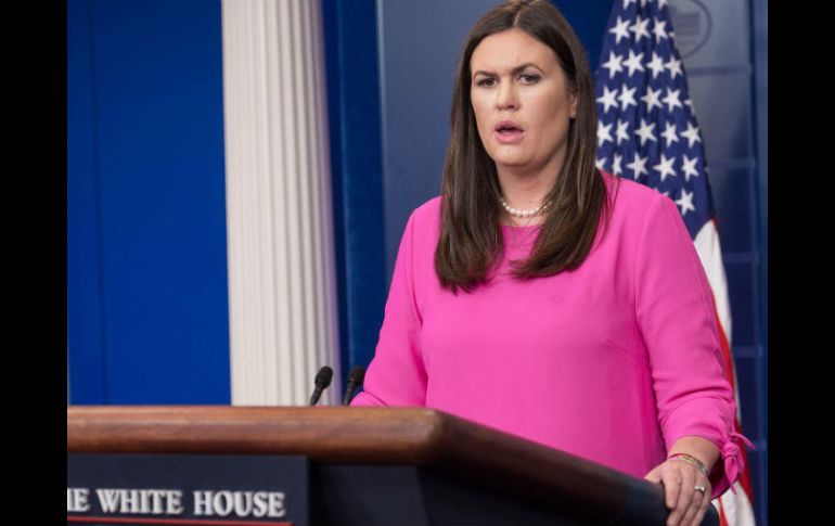 'El presidente intervino como cualquier padre lo haría', declaró la portavoz de la Casa Blanca, Sarah Huckabee. AFP / N. Kamm