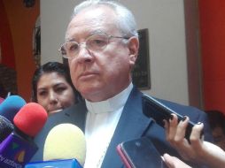 El cardenal afirma  que los gobernantes deben ser cuidadosos con la buena administración de fondos. EL INFORMADOR / R. Bobadilla