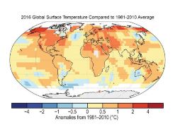 El 2016 desbancó a 2015 como el año más cálido en 137 años de registros. TWITTER / @NOAA