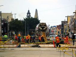 Trabajadores detallan la obra de 240 millones de pesos. EL INFORMADOR / E. Barrera