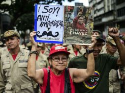 Las declaraciones del mandatario provocaron la condena de Caracas, donde se manifiestan en contra de Trump. AFP / R. Schemidt