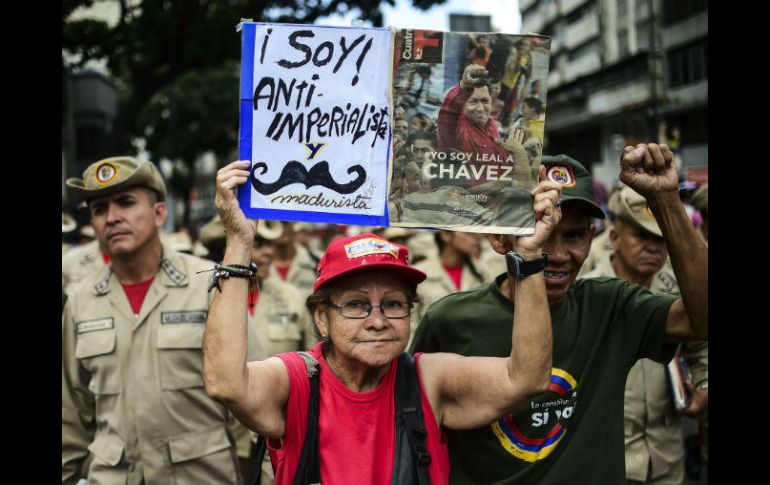 Las declaraciones del mandatario provocaron la condena de Caracas, donde se manifiestan en contra de Trump. AFP / R. Schemidt