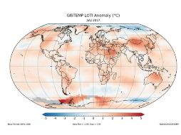 Sólo julio 2016 mostró una temperatura similar, con 0.82 grados Celsius. TWITTER / @NASAGISS