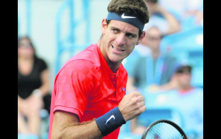 Apretado. Del Potro cayó en el primer set, pero pudo salir avante en los dos restantes. EFE / M. Lyons