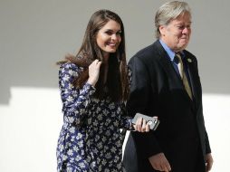 Hope Hicks y Anthony Scaramucci durante una reunión entre Estados Unidos y Japón EFE / ARCHIVO