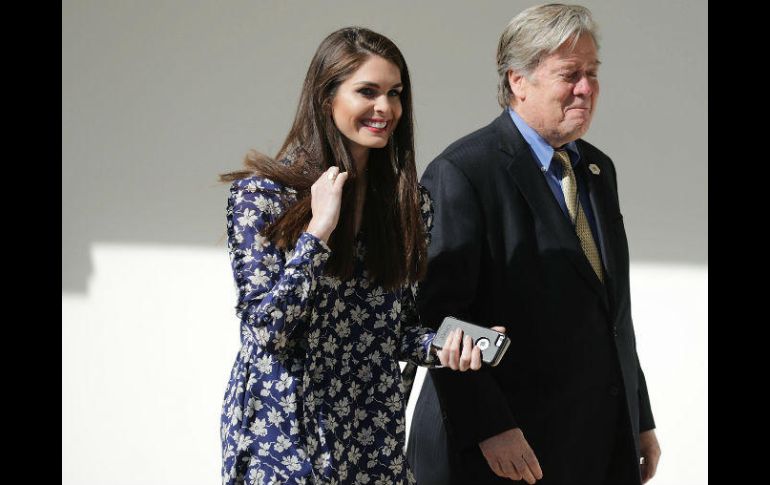 Hope Hicks y Anthony Scaramucci durante una reunión entre Estados Unidos y Japón EFE / ARCHIVO