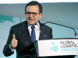 El secretario de Economía participó en el Global Logistic Innovation que se realizó en Guanajuato. NTX / ESPECIAL