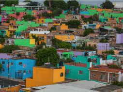 Vista del mural 'Oblatos Pinta Bien' desde ela Unidad Arandas, en la calles Hacienda de Tala. EL INFORMADOR / G. Gallo