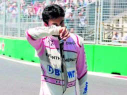 ''Checo'' reconoció que cometió un error que provocó el primer contacto con Esteban Ocon en la salida del GP de Bélgica. AP /