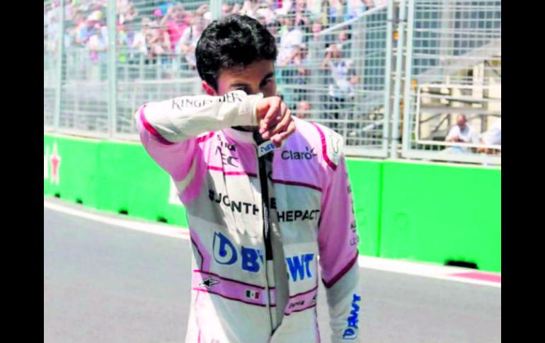 ''Checo'' reconoció que cometió un error que provocó el primer contacto con Esteban Ocon en la salida del GP de Bélgica. AP /