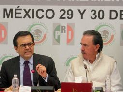 Ildefonso Guajardo estuvo presente en los trabajos de la XI Reunión plenaria de los Senadores del PRI. NTX / J. Espinosa