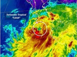 Las lluvias ocasionadas por Lidia se han dejado sentir en gran parte del país. TWITTER / @conagua_clima