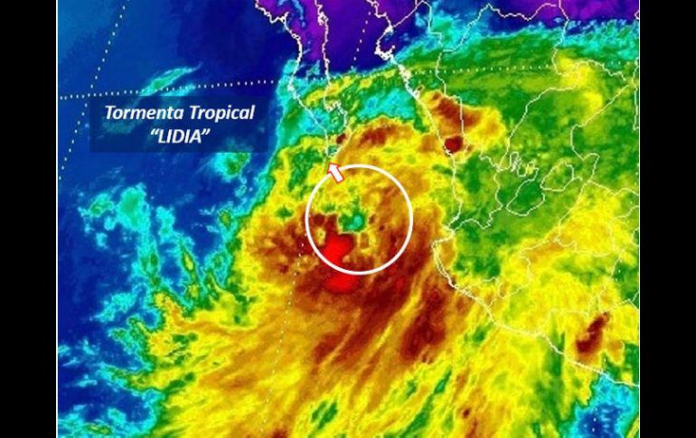 Las lluvias ocasionadas por Lidia se han dejado sentir en gran parte del país. TWITTER / @conagua_clima