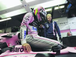 Por un margen de dos milésimas de segundo, Sergio Pérez se perdió la oportunidad de disputar los primeros puestos de la parrilla. ESPECIAL / SAHARA FORCE INDIA / J. Moy