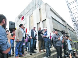 Ayer el gobernador de Jalisco, Aristóteles Sandoval, visitó los trabajos de la Ciudad Creativa Digital. ESPECIAL /