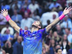 El argentino Juan Martín del Potro eliminó ayer en Cuartos de Final a Roger Federer y se medirá al español Rafael Nadal. AP /