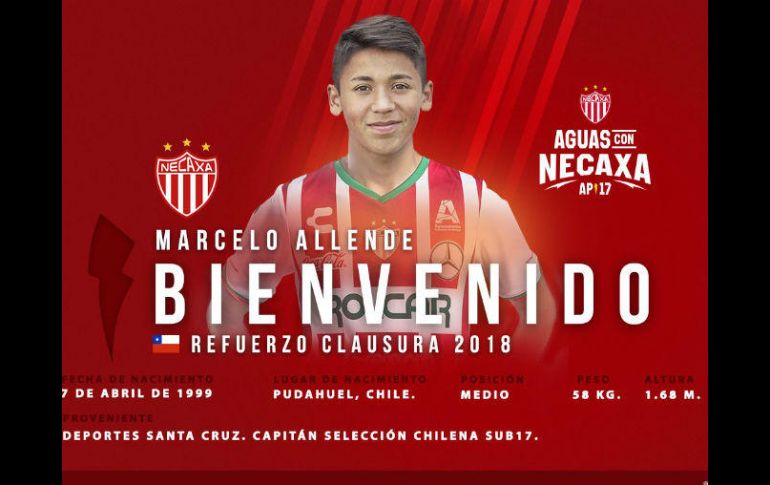 Allende fue seleccionado y capitán Sub-17 en la Copa del Mundo 2015. TWITTER / @ClubNecaxa