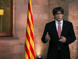 El presidente de la Generalitat de Cataluña, Carles Puigdemont, enfatizó que todo está listo para las votaciones del 1 de octubre. EFE / R. M. García