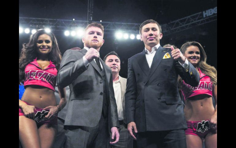 Para muchos, el kazajo Gennady Golovkin es quien porta la etiqueta de favorito para salir victorioso el próximo 16 de septiembre. AP /