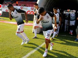 Los Lobos BUAP vistieron el uniforme blanco. TWITTER /  @LobosBuapMX