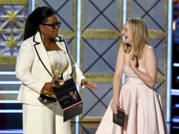 La protagonista de 'The Handmaid's Tale', Elisabeth Moss, obtuvo el galardón de Mejor Actriz. AFP / K. Winter