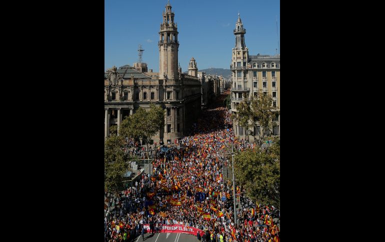 Según la Guardia Urbana, la manifestación fue de unas 350 mil personas. AP/M. Fernández