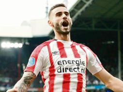 Gastón Pereiro. El uruguayo colaboró con dos anotaciones para la victoria del PSV. AP