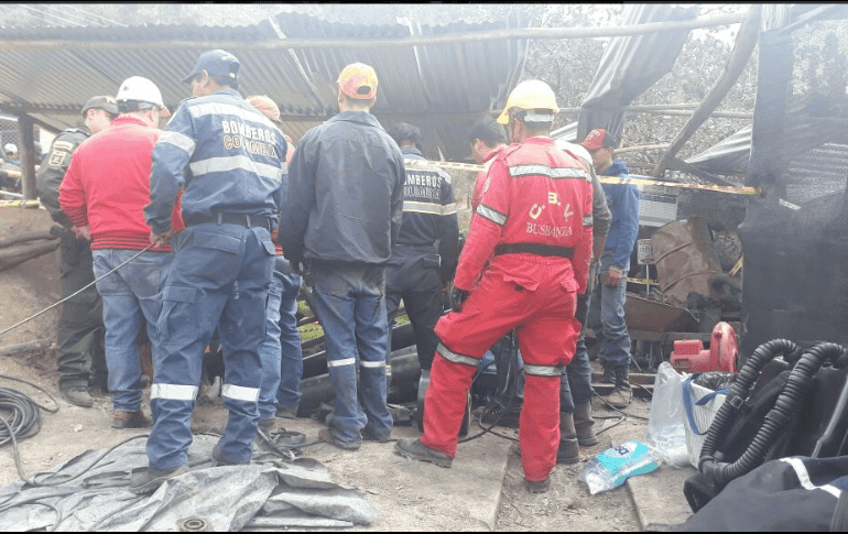La explosión se produjo el día de ayer en una mina del departamento colombiano de Boyacá. TWITTER/ @DNBomberosCol