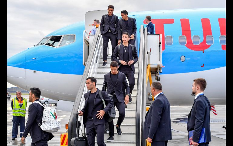 La Selección mexicana aterrizó este lunes en Moscú para participar en la Copa del Mundo de Rusia. AFP/Y. Kadabnov