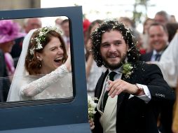 Los actores Kit Harington y Rose Leslie, que interpretaron a la pareja 