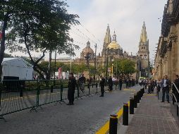 Vialidades como calle Independencia y avenida Hidalgo permanecen cerradas a la circulación. EL INFORMADOR / R. Bobadilla