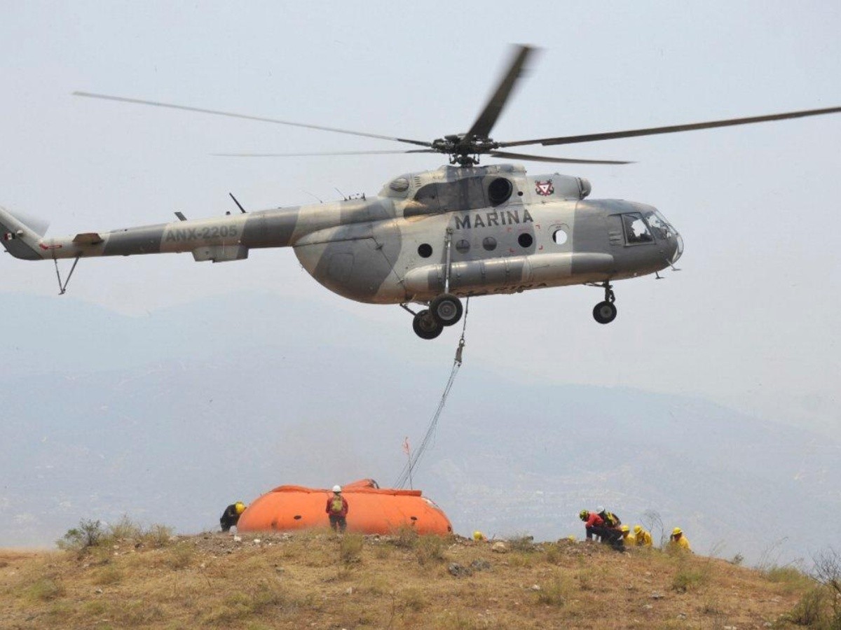  Cae helicóptero de la Marina en San Luis Potosí