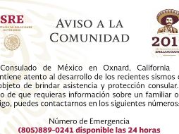 Los números de emergencia operan las 24 horas . TWITTER / @SRE_mx