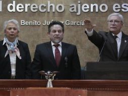 En sus redes sociales, Sánchez Cordero publicó fotografías de su asistencia a la toma de posesión de Jaime Bonilla. TWITTER/@M_OlgaSCordero