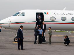 El avión de la Fuerza Aérea Mexicana trajo a Evo Morales al país. AFP/ARCHIVO