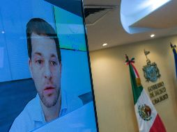 En conferencia de prensa virtual, David Geisen, director de Mercado Libre en Jalisco. ESPECIAL/Gobierno de Jalisco