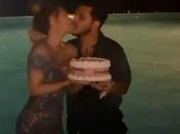 Christian Nodal da pastelazo a Belinda por su cumpleaños