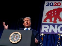 Trump habló este lunes en la convención republicana en Charlotte, Carolina del Norte. AP/E. Vucci